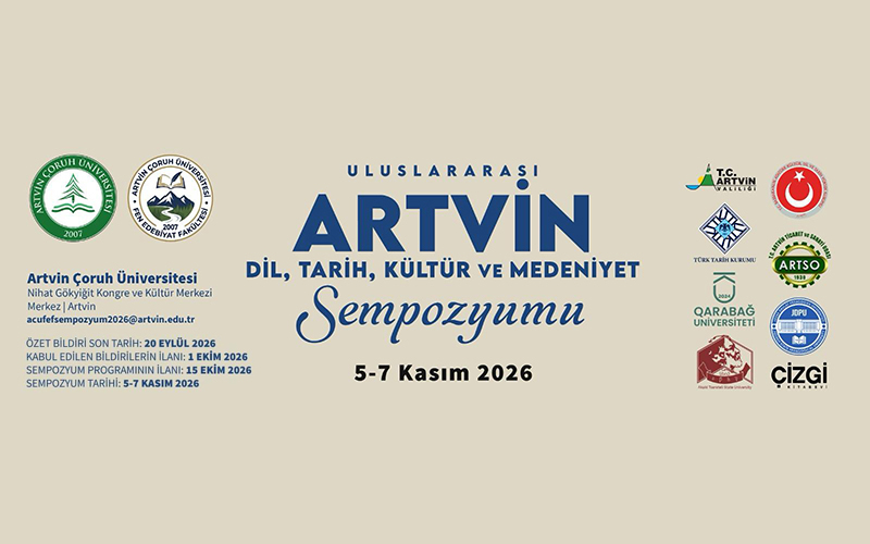 Uluslararası Artvin Dil, Tarih, Kültür ve Medeniyet Sempozyumu 2026